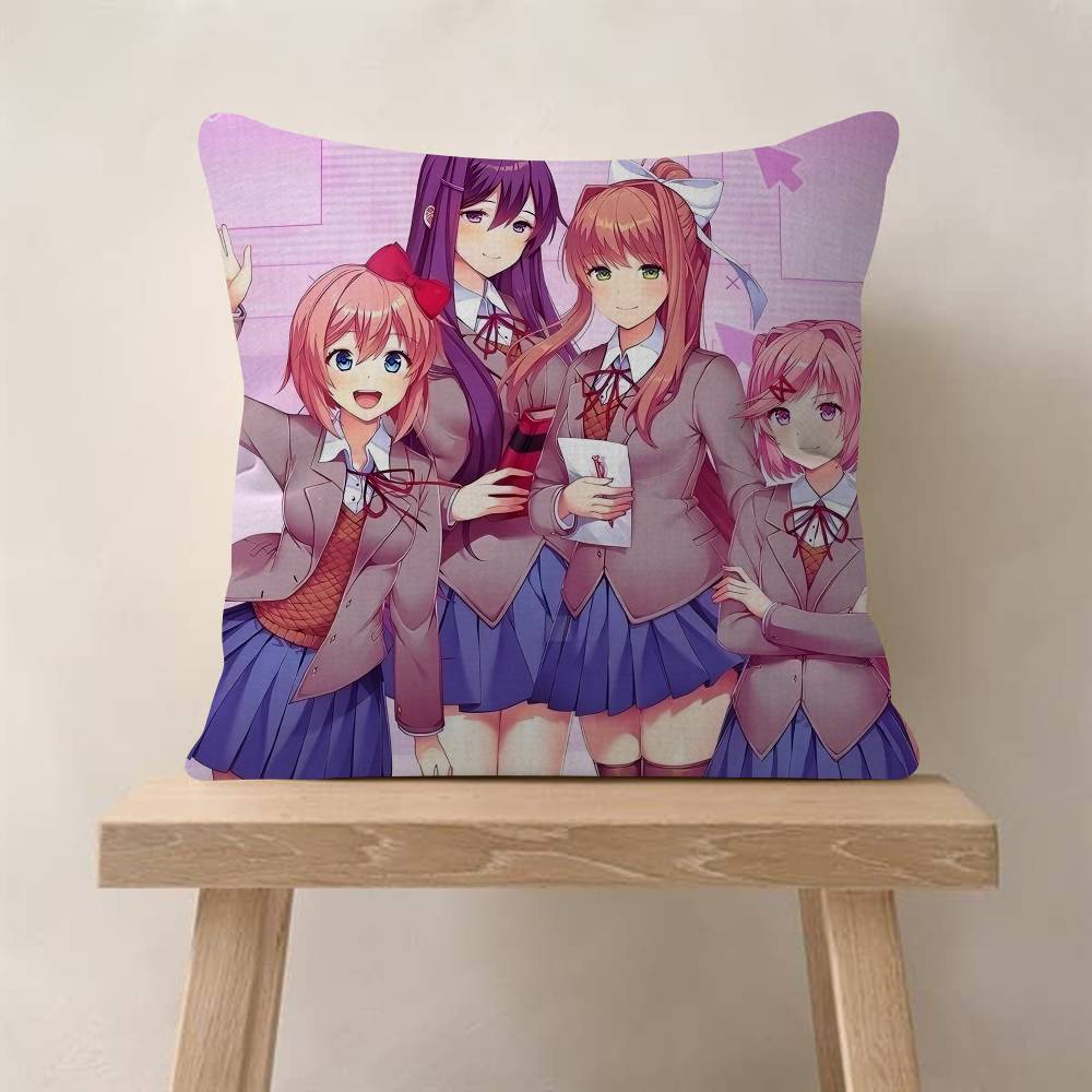 Игра Doki DDoki Литературный Клуб Мультяшная Подушка Подарки Домашний Офис Мебель Спальня Диван Автомобильная Подушка Чехол xсм