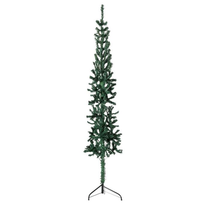 VidaXL Demi Sapin de Noël Artificiel Mince avec Support Arbre de Noël Décoration de Vacances Ornement de Fête Salon 344599