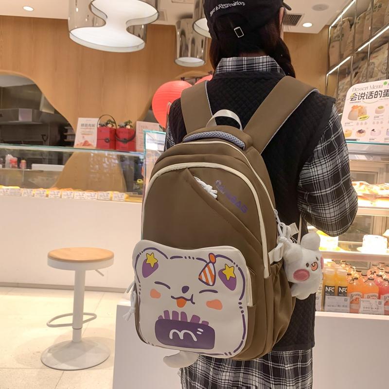 Сумка для учащихся средней школы Kitty, рюкзак большой емкости, легкий повседневный рюкзак для девочек