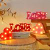 Красный Розовый Любовь Сердце Светодиодная Лампа 3D LOVE LED Буква Знак Ночной Светильник Свадьба День Рождения Декор