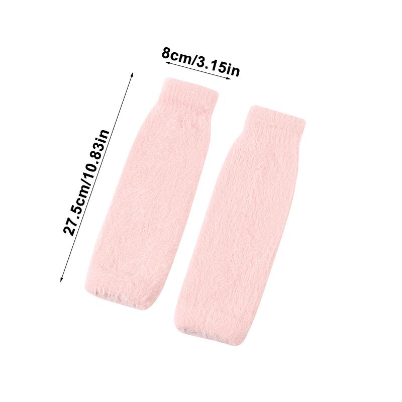 1 пара мягких липких плюшевых меховых перчаток, сохраняющих тепло, с добавлением бархата, перчатки с отсутствующими пальцами, перчатки с половиной пальцев