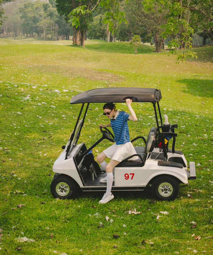 OBER GOLF Летний полосатый вязаный поло (черный)