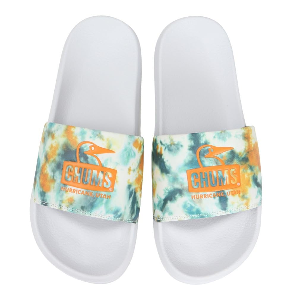 CHUMS Splash Booby Face Sandals Slide-On CH63-1021-Z358 (White/Size 24.0/Men's)