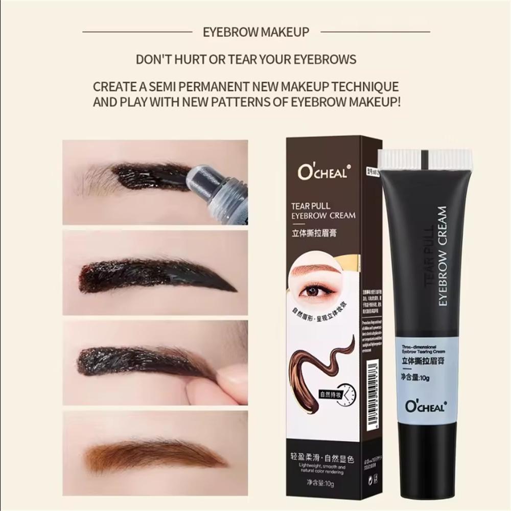 OCHEAL Eyebrow Gel Peel Off Natural Tinting Tattoo Водостойкий долговечный крем для век Окрашивающий клей для бровей Быстросохнущий макияж для бровей