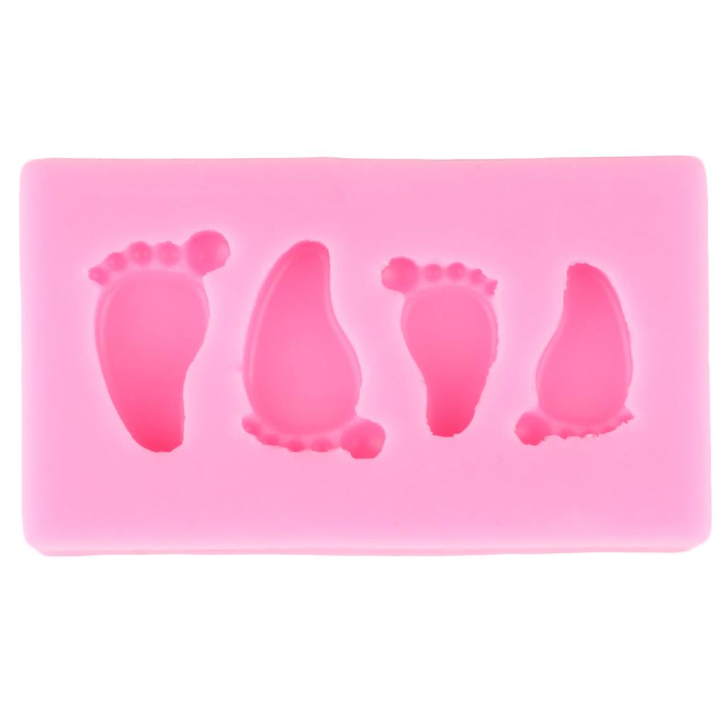 Детские силиконовые формы, детские формы для помадки для ног, инструменты для украшения торта, детские ручные формы для кексов, шоколадные конфеты, смоляные глиняные формы