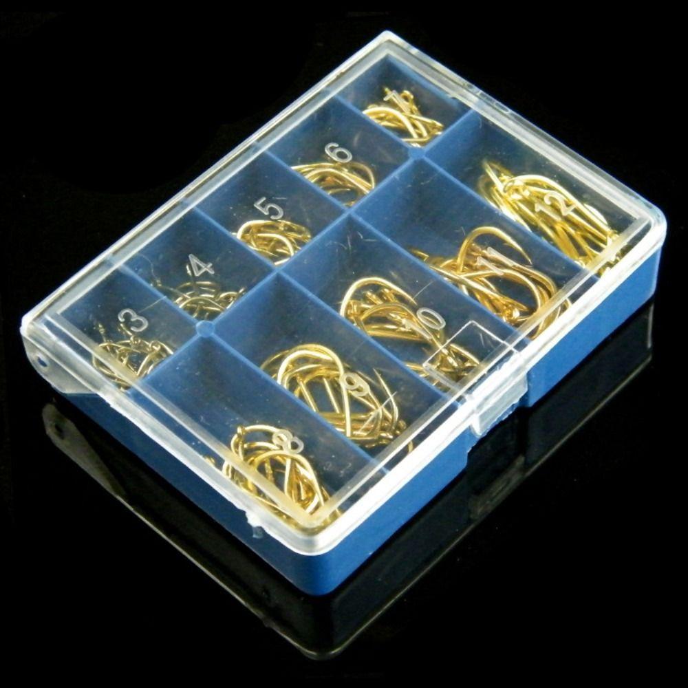 100PCS Jigging Freshwater Fishing Hooks #3-#12 Carp Fishhooks Fishhook Barbed Hooks Carp