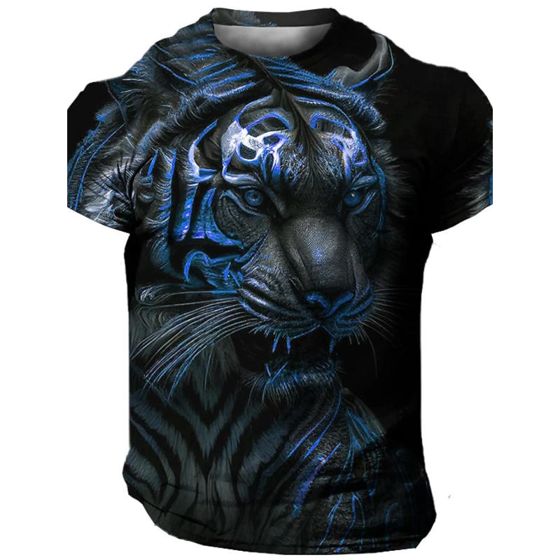 Пламя Животный Узор 3D Печать Модная мужская Спортивная Футболка с Коротким Рукавом Для Уличного Спорта Большие Размеры Мужская Рубашка Повседневная Индивидуальная Тренировка