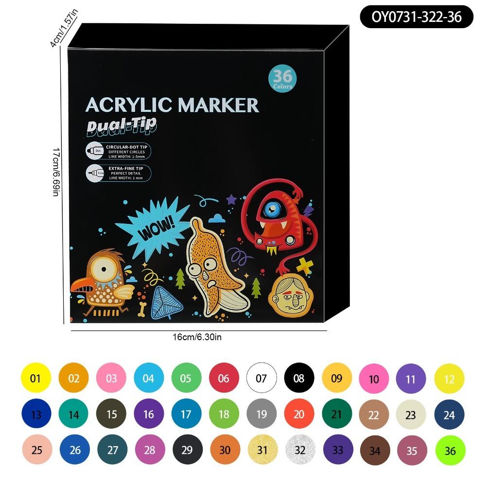 Быстросохнущие маркеры с акриловой краской, цветная ручка для студентов, школьные канцелярские принадлежности для офиса и письма