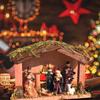 Christmas Nativity Scene Set Manger Ornament Religious Figures for Christmas Decoration
