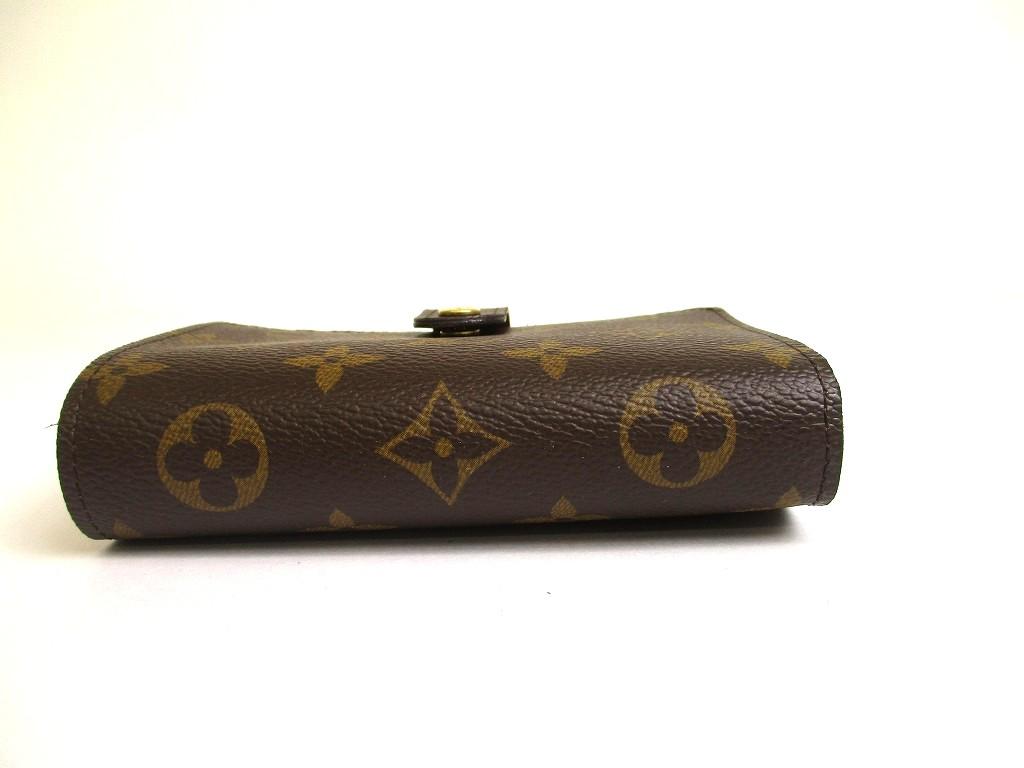 Authentic LOUIS VUITTON Monogram Brown Leather Bifold Wallet Viennois #a694  Refurbished