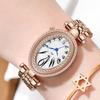 Классические 2021 новые овальные часы со стальным ремешком, женские часы Fritillaria с бриллиантами и стразами, модные женские часы