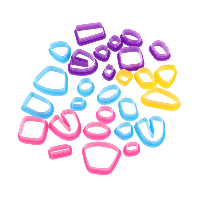 18 шт. Резаки для полимерной глины, принадлежности для изготовления сережек, инструменты для резки глины