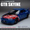 1:24 R34 Skylin Sports Car Model Simulation Alloy Sound Light Pull-Back Toy Vehicle Collection Miniature Voiture Hobby