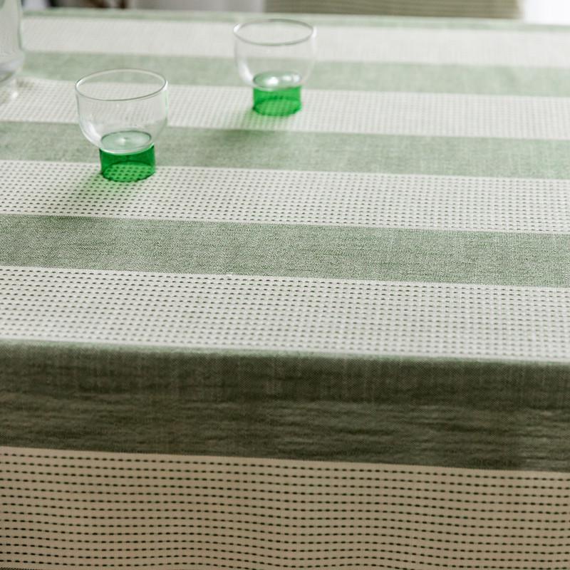 Plain Imitation Cotton And Linen Fringed Tablecloth Geometric Striped Lace Rectangular Coffee Table Cloth
