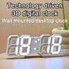 3D LED Digital Alarm Clock Wall Decoration Glow Clock for Bedroom Bedroom Alarm Clock Bedside Table Tabletop Led Watch NZ0012