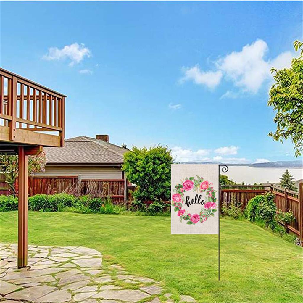 Welcome Garden Flags Outdoor Decorative Yard Flags Plaid