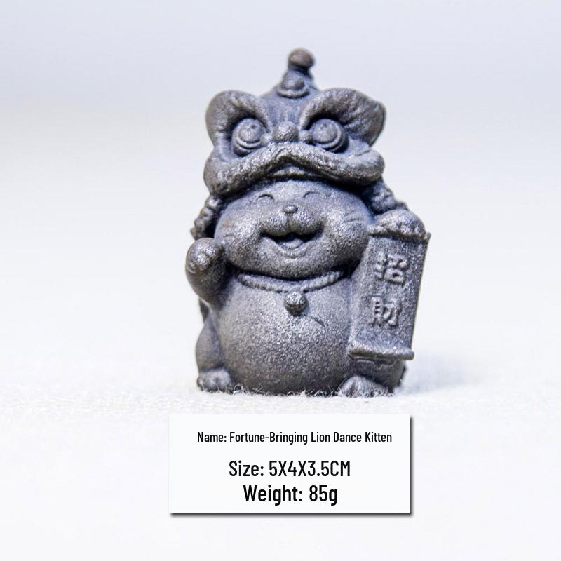Пробуждающийся Лев Денежный Кот Орнамент - Китайский Национальный Тренд Домашний Декор, Высококачественное Ручное Изделие для Рабочего Стола Гостиной.
