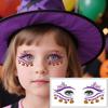 Cartoon Halloween Face Tattoo Disposable Halloween Bat Face Stickers  Enhance Atmosphere