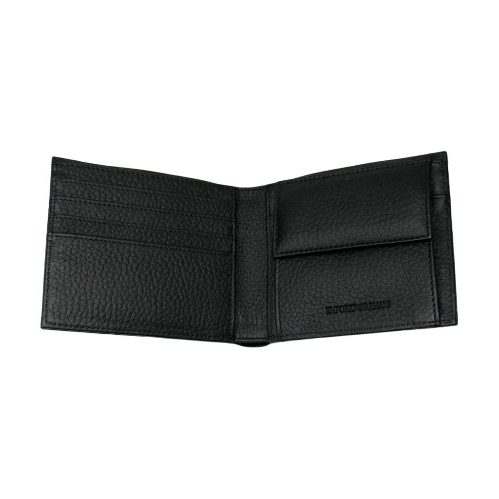 Emporio Armani Кожаный кошелек с принтованным логотипом Унисекс Кошелек Черный EM001741-AF14774-UC001
