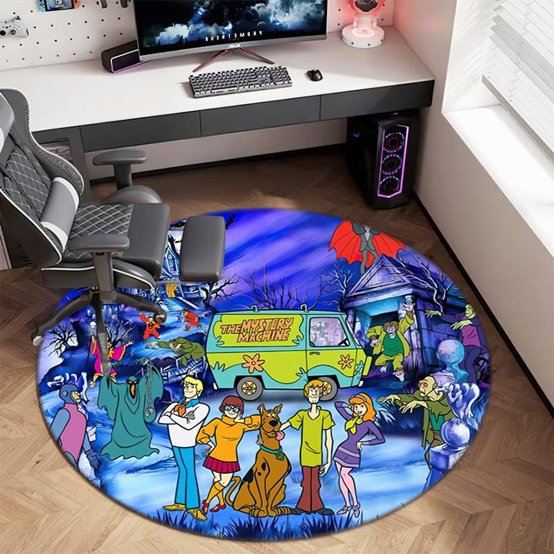 Halloween supernatural comedy adventure movie Scooby-Doo Round Carpet Soft Home Decoration Corridor Table and Chair Anti slip Outdoor Floor Mat rug 19