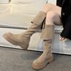 Two Wear Folded Thick-soled Boots for Children, New Thick-heeled Knee Knight Boots In Autumn and Winter 2025, Spring and Autumn