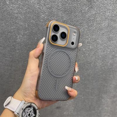 Охлаждающий чехол для мобильного телефона Apple 17pro 17promax Сетчатый дышащий IPhone16/15/14/13/12 Магнитная присоска