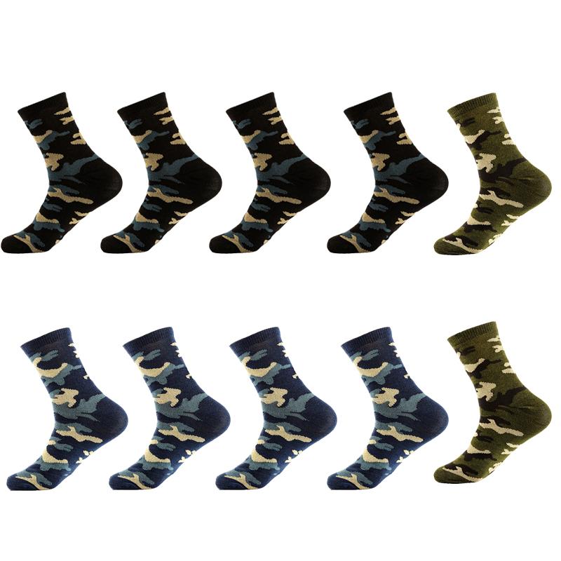 10 пар/лот мужские спортивные носки на открытом воздухе камуфляжные носки для дикой природы удобные дышащие повседневные носки для дома и путешествий на открытом воздухе