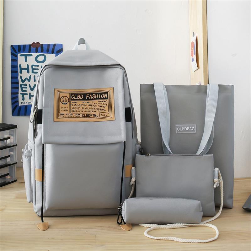 Трендовый рюкзак для старшеклассника, мужская спортивная сумка на двойном плече, черный