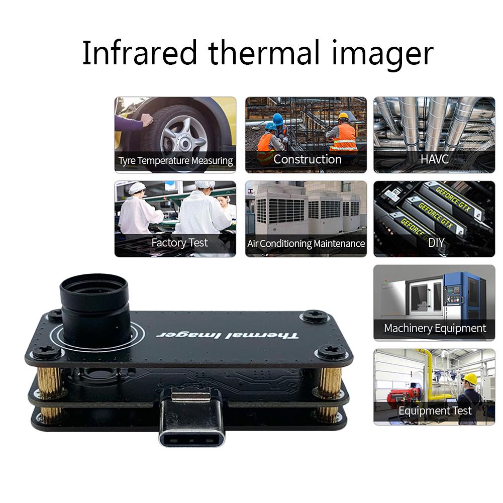 TIOP01 Мини Тепловизор Ночное Видение Внешнее Устройство Изображения Разрешение 32x32 Многоцветный Датчик Температуры Телефона