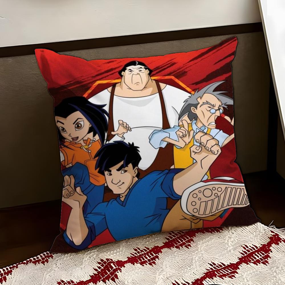 Чехол на подушку Jackie Chan Adventures Двусторонний Мягкий Прочный Чехол для Подушки Дом Авто Многоцелевое Использование для Ежедневного Комфорта