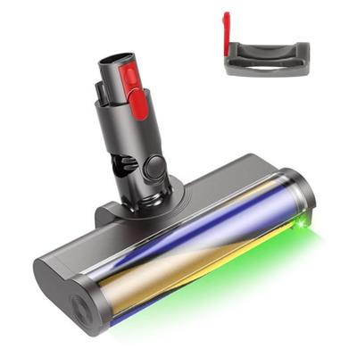 Электрическая насадка для пола Dyson V7 V8 V10 V11 V15, роликовая насадка для пылесоса с зеленой светодиодной подсветкой