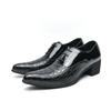 Fashion Large Size Men Casual Business Formal Leather Pointed Toe Shoes High Quality Patent Leather Casual Club Wedding Dress Shoes