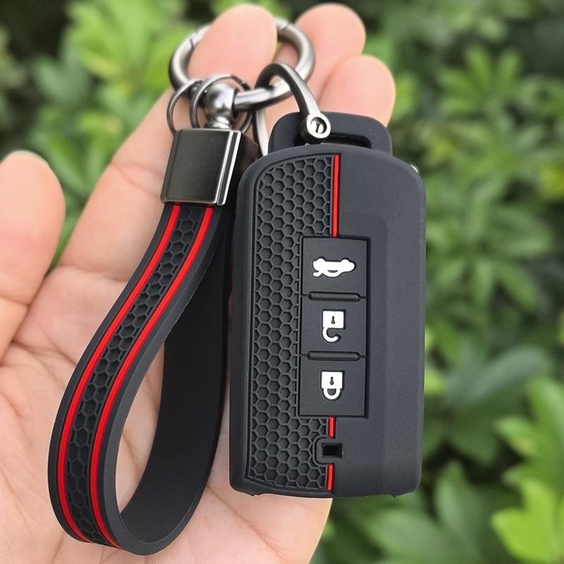 Car Silicone Key Case Bag Key Shell For Mitsubishi Outlander Pajero Lancer EX Evolution X Ralliart Asx L200 Triton Colt