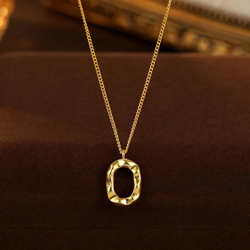 Ожерелье из серебра 925 пробы Banyan Tree в виде неправильного пончика - Корейская цепочка на ключицу в холодном стиле для женщин