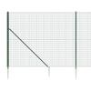VidaXL Wire Mesh Fence and Anchor Post, Decorative Fence Panel, Garden Patio Protection Barrier 154111