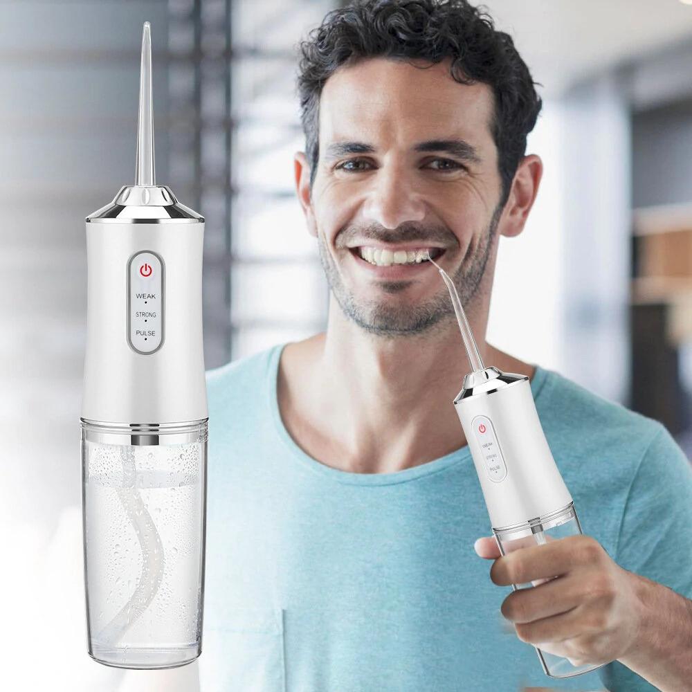 Wireless dental irrigator for the oral cavity, set of 5 tips