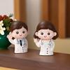 DlY Doctor Nurse Figurine Cartoon Nurse Cake Ornaments Doctor Nurse Model Statue  Photography Props
