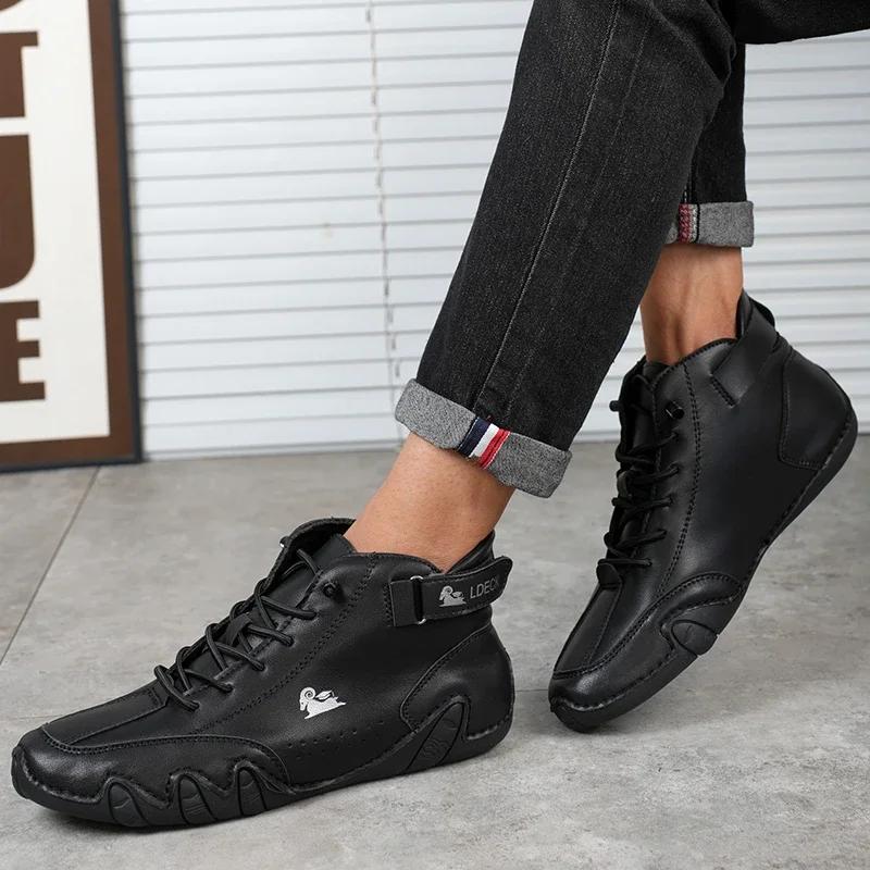 Обувь для мужчин Высококачественная повседневная обувь Летняя обувь для вождения на открытом воздухе Мотоциклетная обувь Роскошные дизайнерские ботильоны Оригинальные мужские кроссовки