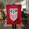 USA football Printed Flannel Blanket, soft throw for bedroom sofa, washable,soccer fan merchandise, great gift.