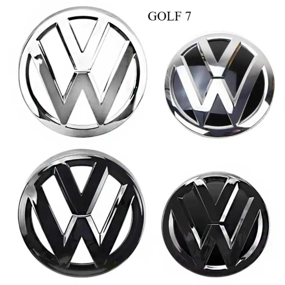 Для VOLKSWAGEN VW Автомобильный передний значок на решетку 137 мм Задний значок на крышку багажника 115 мм Черный автологотип Для Volkswagen VW Golf 7 mk7 2014-201