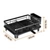 Cross-Border Draining Dish Rack: Kitchen Countertop Bowl & Dish Storage with Cutlery & Chopstick Box