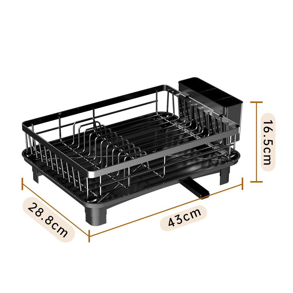 Cross-Border Draining Dish Rack: Kitchen Countertop Bowl & Dish Storage with Cutlery & Chopstick Box