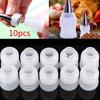 10 Pcs Small Plastic Piping Tip Coupler Adapters and Connectors for Cake and Pastry Bag Piping and Decorating Nozzles