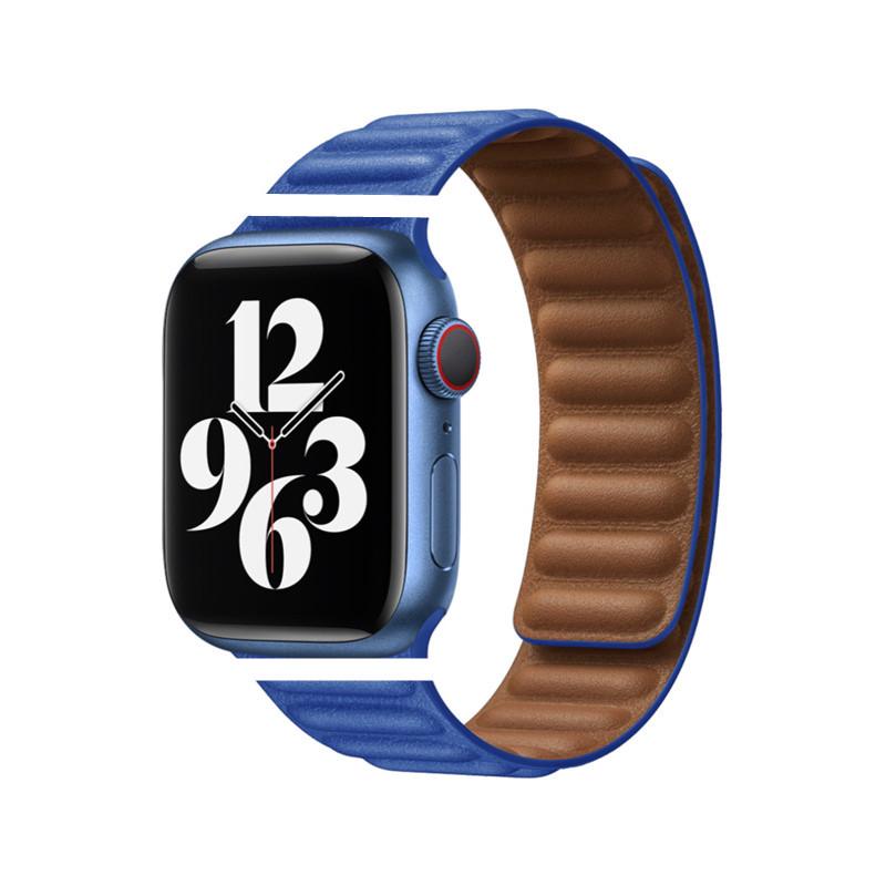 Apple Watch Fine Woven Twill Leather Magnetic Band for Series 5-9 & SE