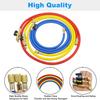 Заправочный шланг для хладагента с шаровыми кранами Шланги HVAC 1/4 SAE 600PSI Подходит для добавления хладагента и обслуживания кондиционеров
