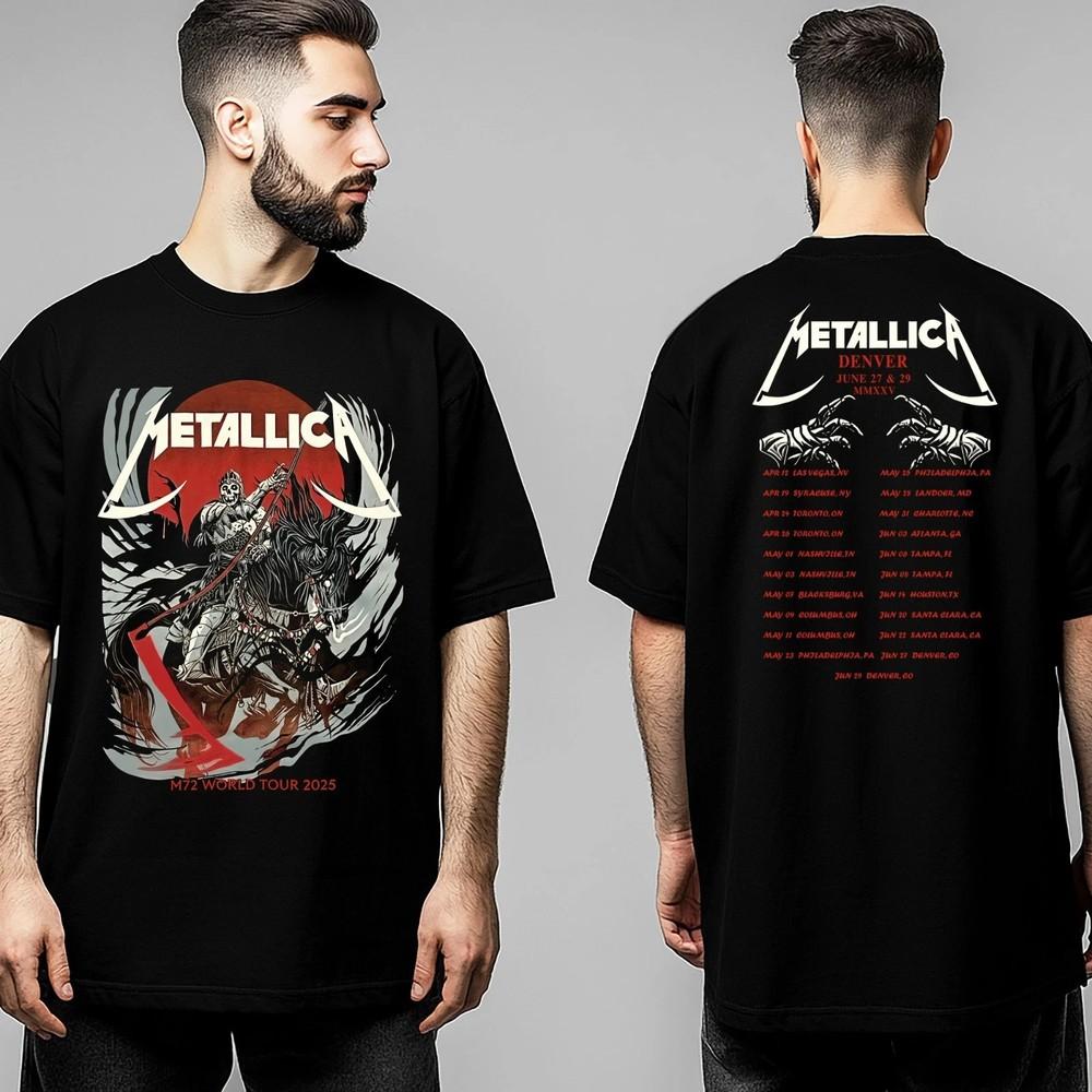 Metallica M72 Денвер 2025 Тур Концертная футболка Empower Field S-4XL Унисекс