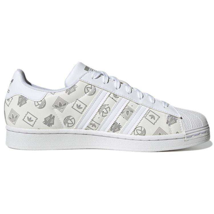 adidas Оригинальные кроссовки Superstar с низким верхом, унисекс, белые, GX8413