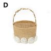 1PC Gift Bag Party Burlap Storage Basket Linen Handle Baby Shower Lace Wedding Ceremony Flower Basket Table Decoration