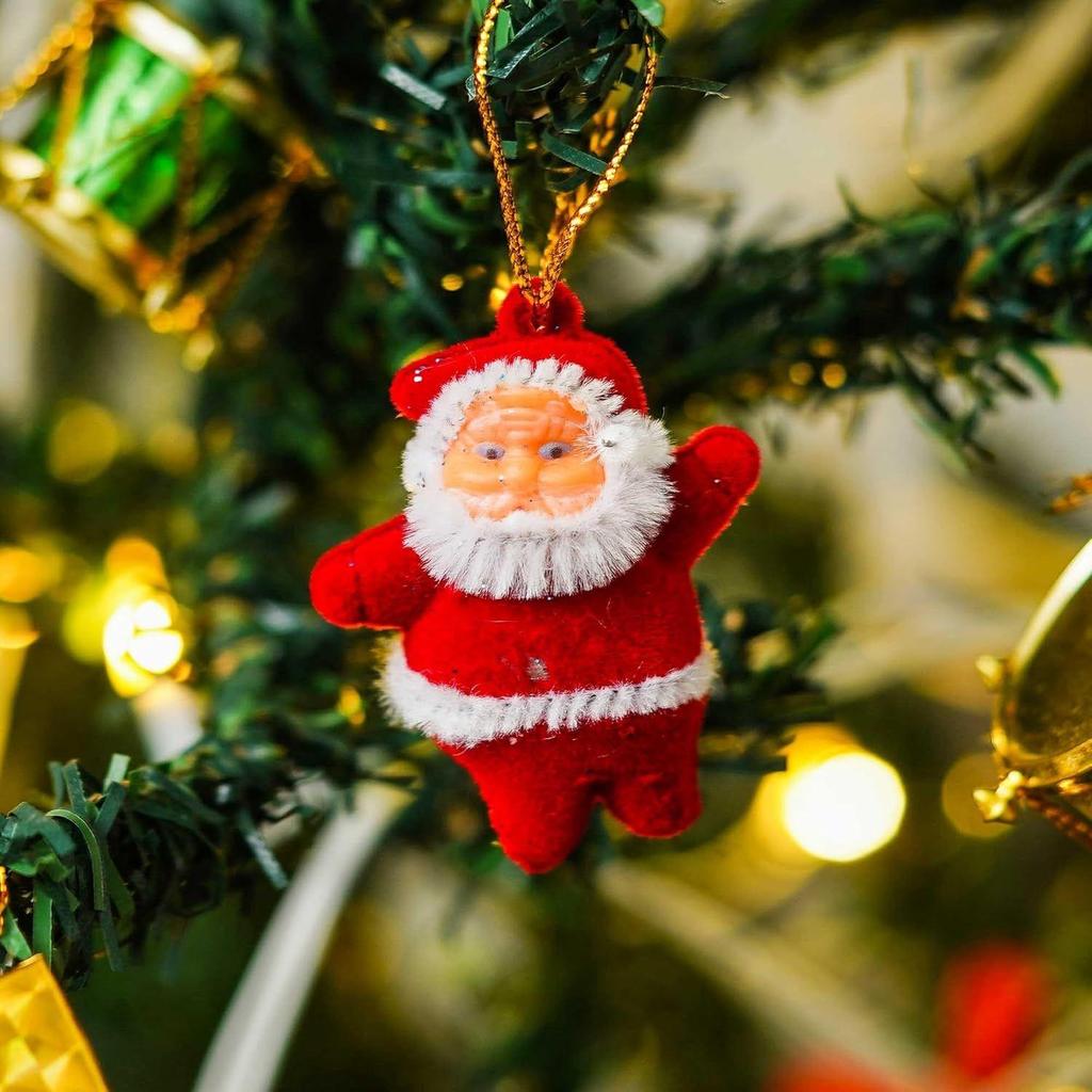 Маленький Дед Мороз Рождественский Декор Подвесные Украшения на Елку (Упаковка из 6 шт.) Реквизит Новогодние украшения для дома, офиса, рождественские подарки