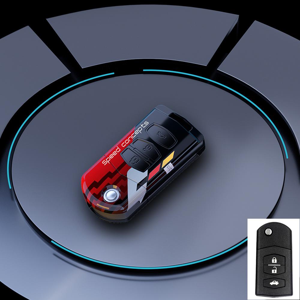 Чехол-брелок для ключа автомобиля в стиле граффити для Mazda 3 2 6 2003 2004 2005 2006 2007 2008 2009 2010 2011 2012 2013 Держатель для автомобиля